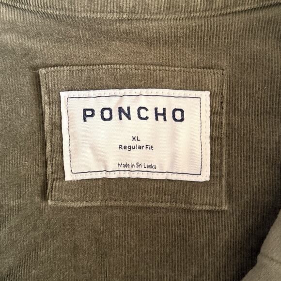 Poncho Outdoors The Zilker Corduroy Olive Green Button Down Shirt - Picture 5 of 6